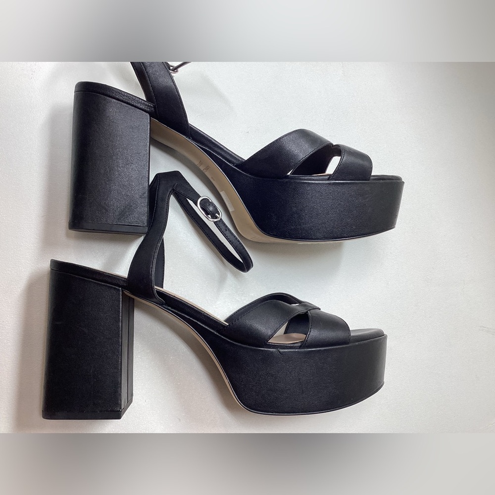 Stuart Weitzman Miami Black Strappy Block Heel Sandals with Ankle Buckle Size 10 - Picture 14 of 16